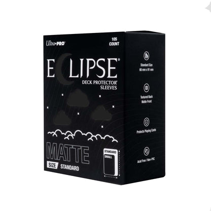 Ultra Pro - ECLIPSE Matte Standard DECK PROTECTOR Sleeves: Jet Black - 105ct