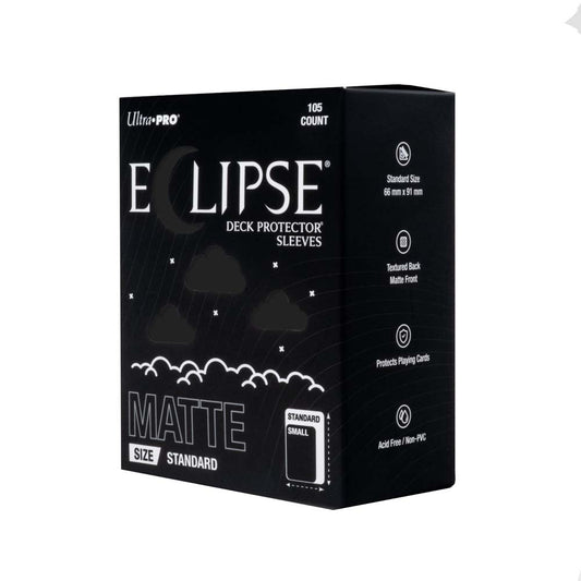 Ultra Pro - ECLIPSE Matte Standard DECK PROTECTOR Sleeves: Jet Black - 105ct