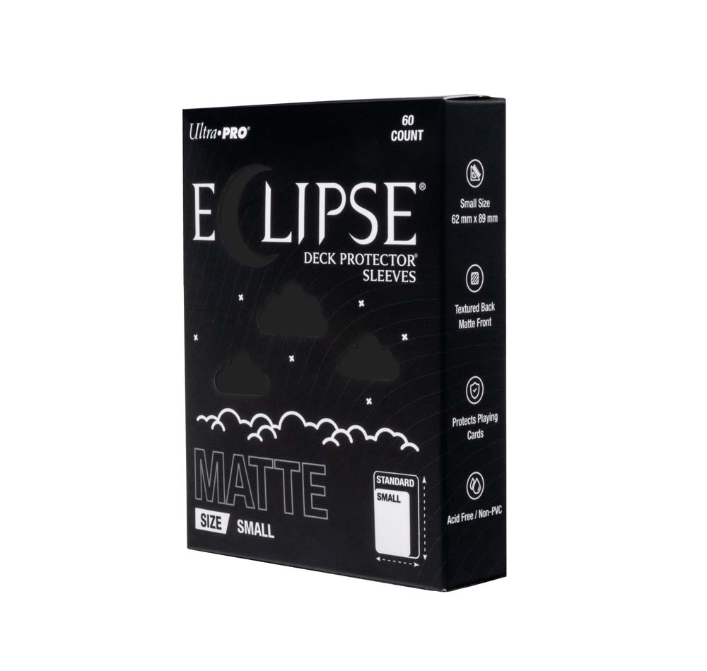 Ultra Pro ECLIPSE Matte Small DECK PROTECTOR Sleeves: Jet Black - 60ct