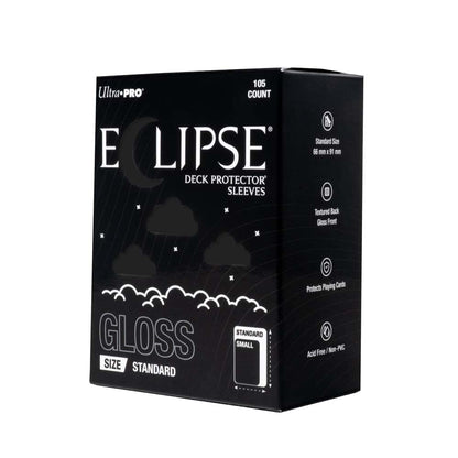 Ultra Pro - ECLIPSE Gloss Standard DECK PROTECTOR Sleeves: Jet Black - 105ct