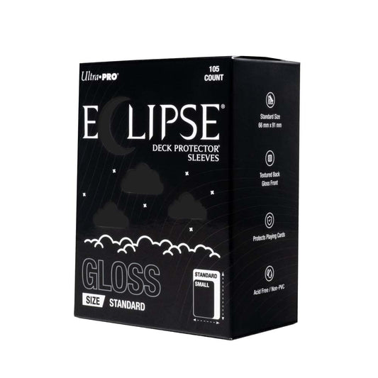 Ultra Pro - ECLIPSE Gloss Standard DECK PROTECTOR Sleeves: Jet Black - 105ct