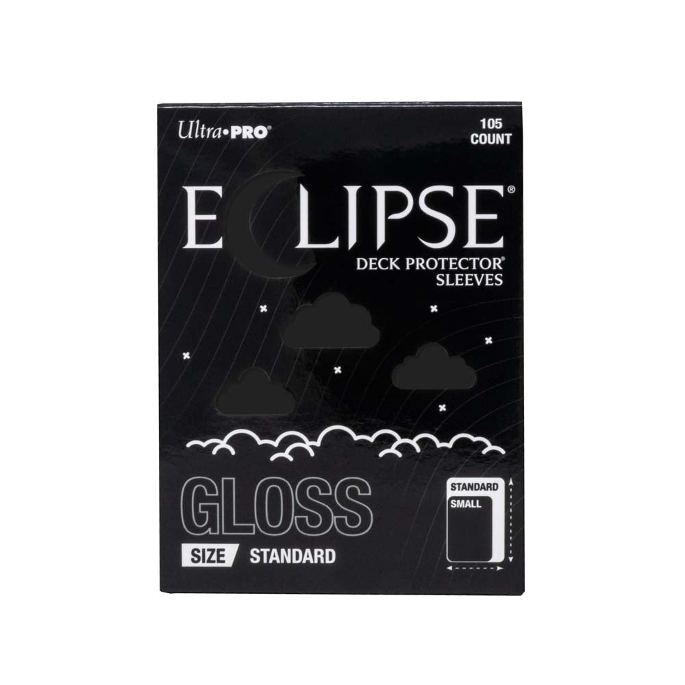 Ultra Pro - ECLIPSE Gloss Standard DECK PROTECTOR Sleeves: Jet Black - 105ct