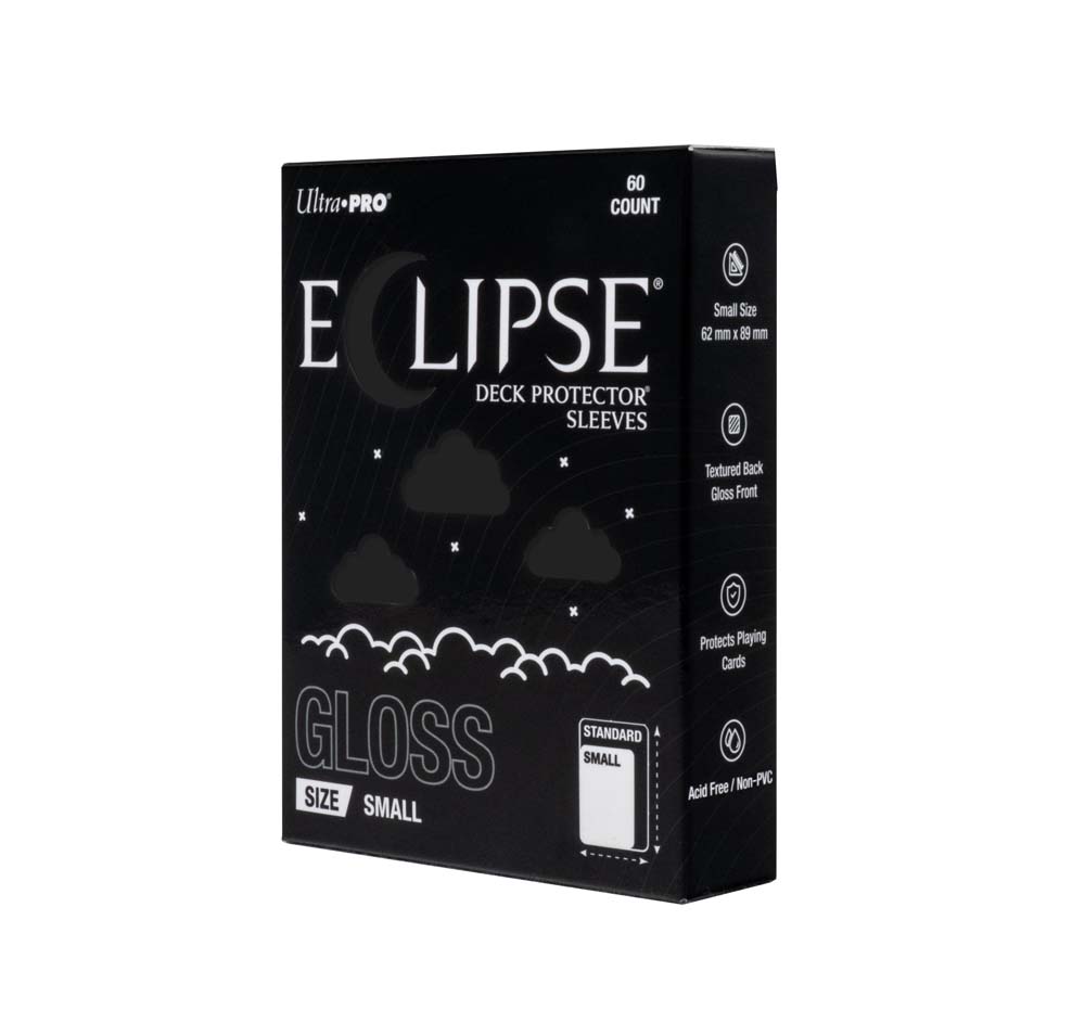 Ultra Pro ECLIPSE Gloss Small DECK PROTECTOR Sleeves: Jet Black - 60ct