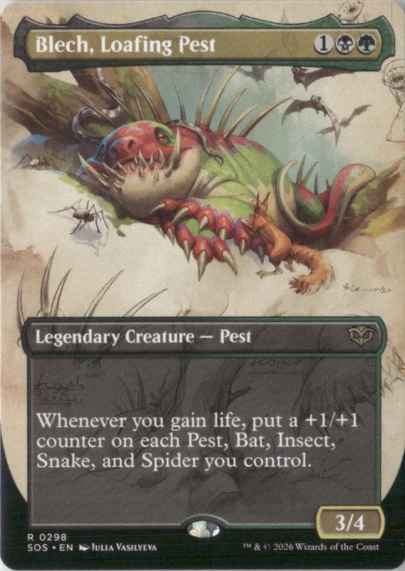 Scan Image | Blech, Loafing Pest (Borderless) - Secrets of Strixhaven | [DFA7DF46]