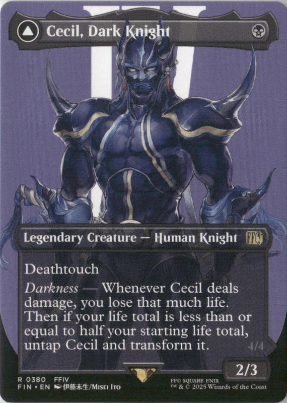 Scan Image | Cecil, Dark Knight (Borderless) (Surge Foil) - FINAL FANTASY | [2FC11252]