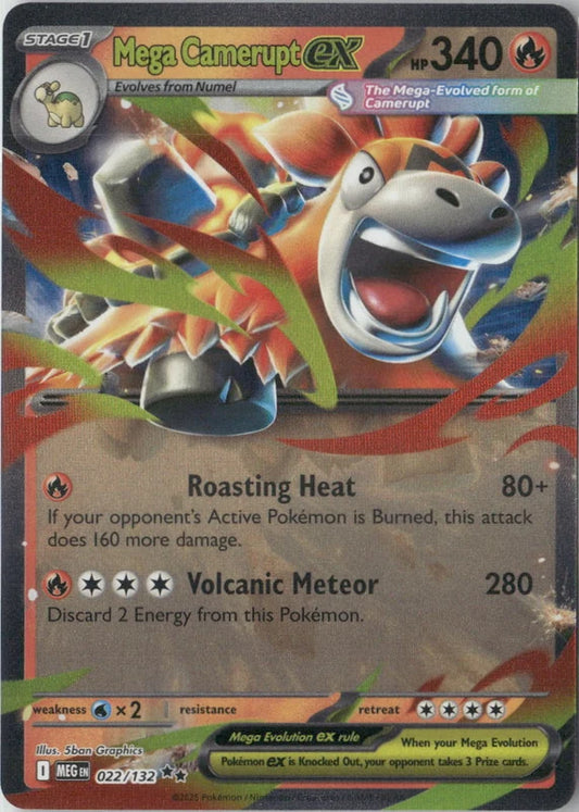 Mega Camerupt ex - 022/132 - ME01: Mega Evolution