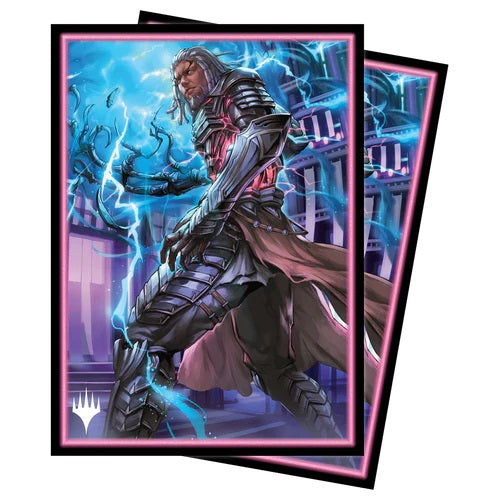 Ultra Pro: Neon Dynasty 100ct Deck Protector sleeves V3 - Tezzeret Betrayer of Flesh for M:tG