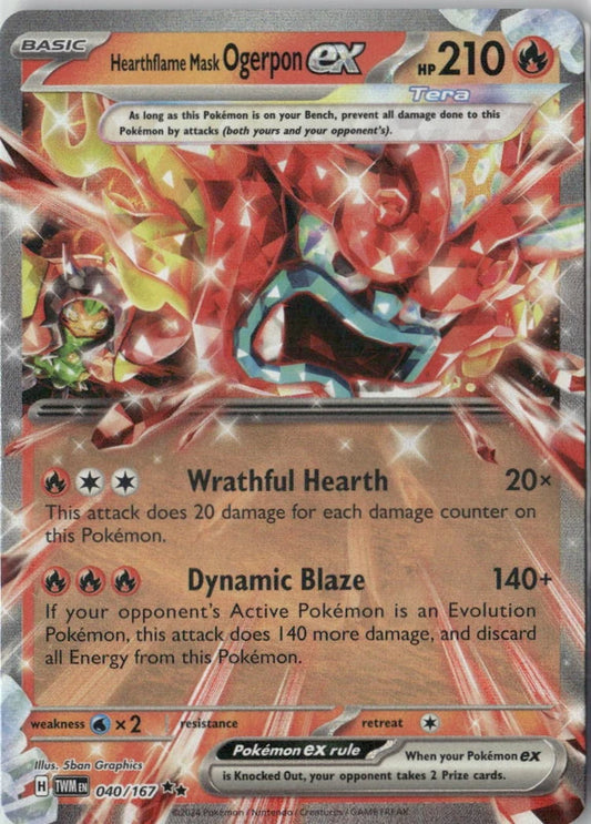 Hearthflame Mask Ogerpon ex - 040/167 - SV06: Twilight Masquerade