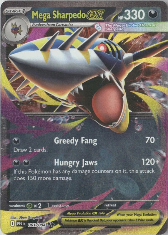 Mega Sharpedo ex - 061/094 - ME02: Phantasmal Flames