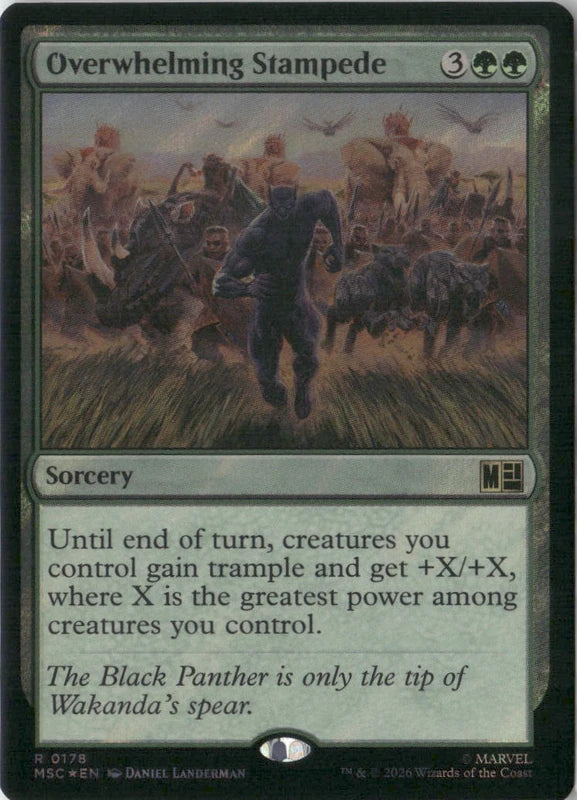 Scan Image | Overwhelming Stampede (Surge Foil) - Commander: Marvel Super Heroes | [0763C40A]