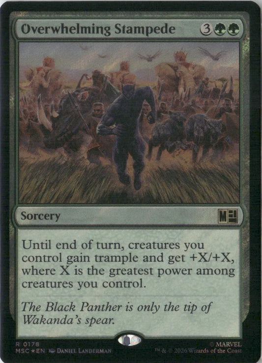 Scan Image | Overwhelming Stampede (Surge Foil) - Commander: Marvel Super Heroes | [0763C40A]