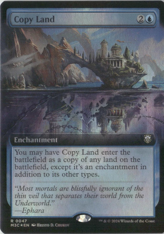 Scan Image | Copy Land (Extended Art) (Ripple Foil) - Commander: Modern Horizons 3 | [8C3C1CC0]