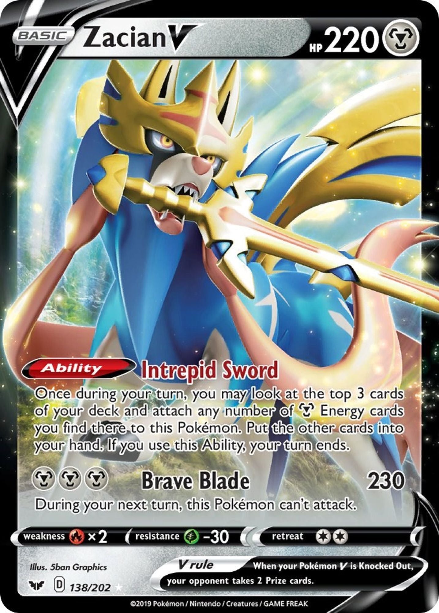 Zacian V - SWSH01: Sword & Shield Base Set