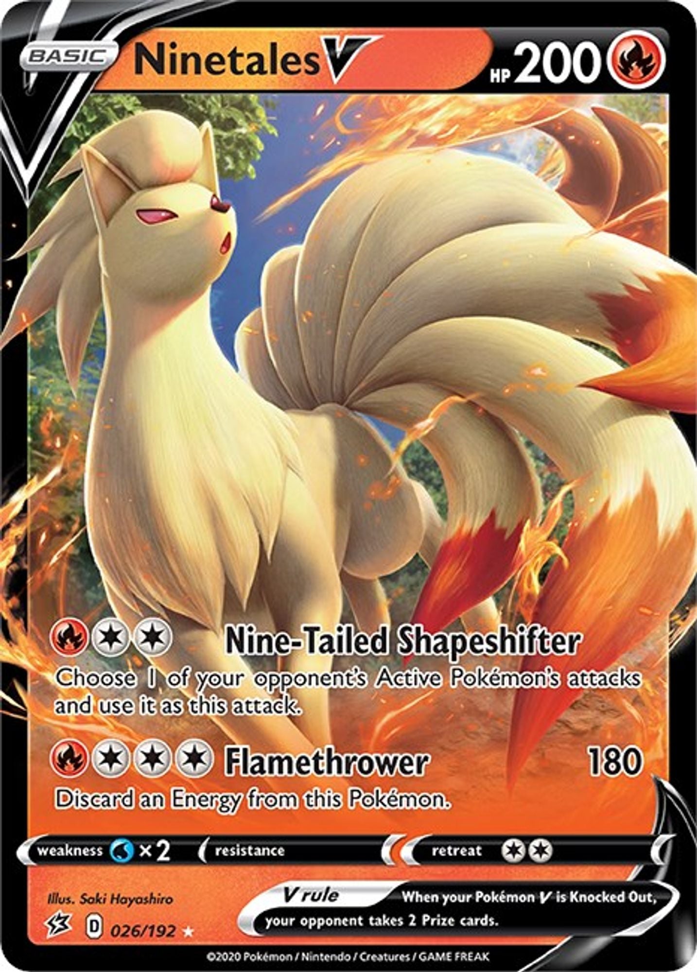 Ninetales V - SWSH02: Rebel Clash