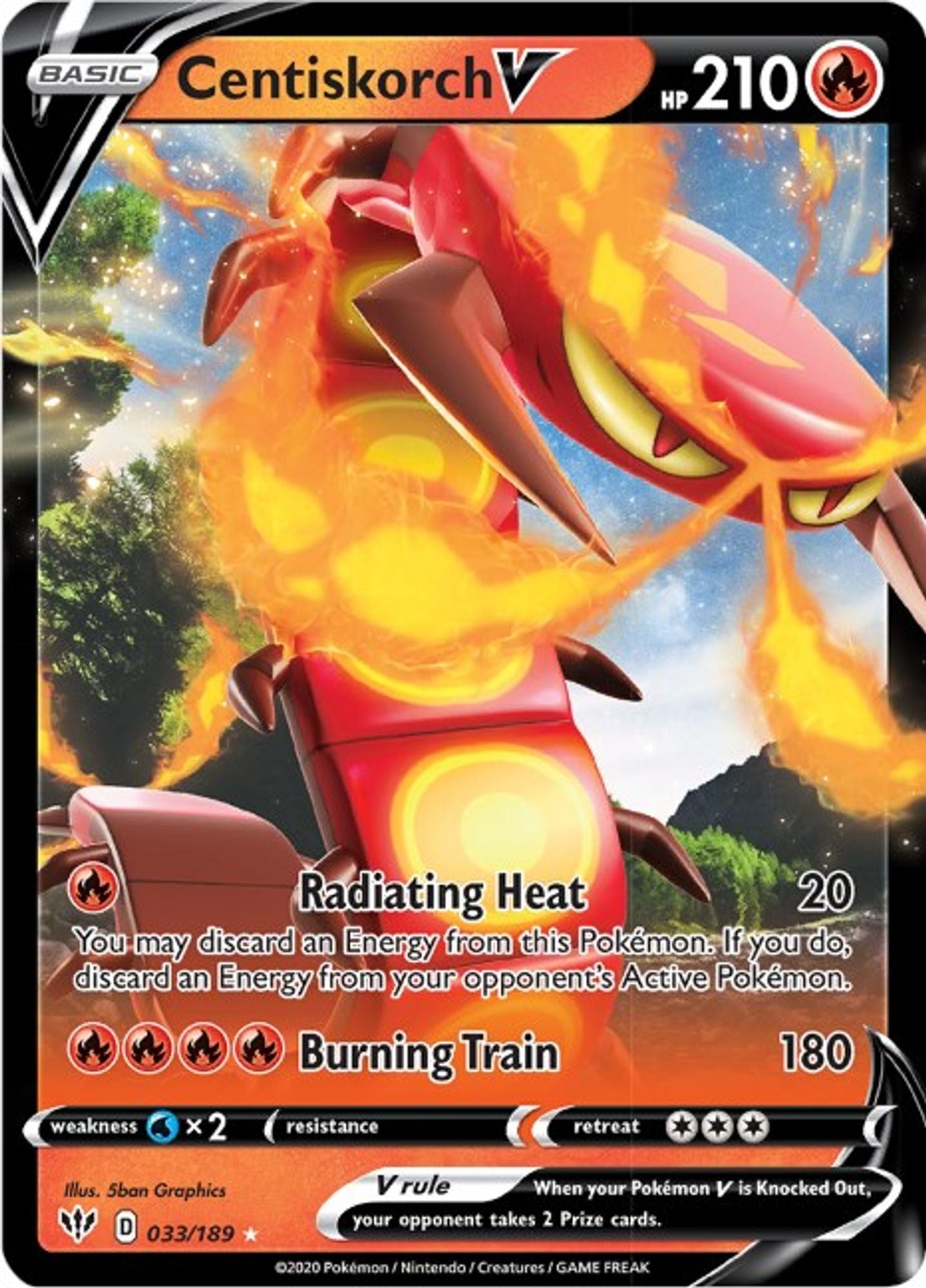 Centiskorch V - SWSH03: Darkness Ablaze