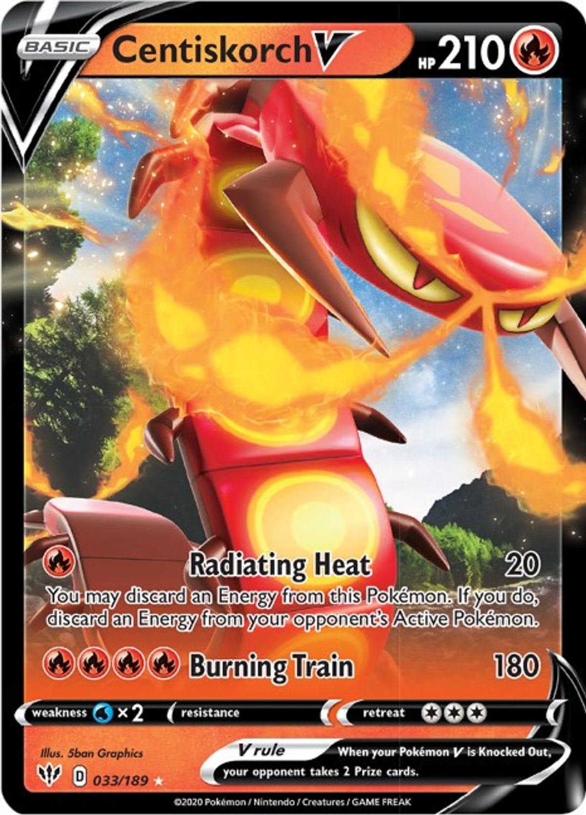 Centiskorch V - SWSH03: Darkness Ablaze