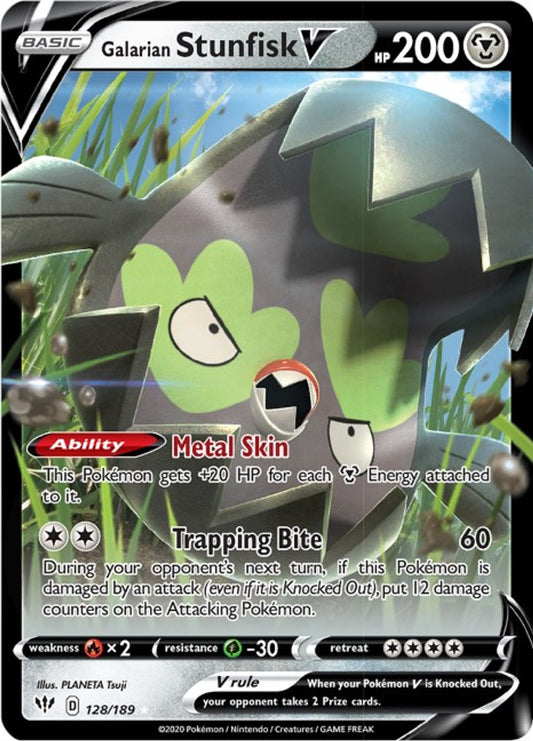 Galarian Stunfisk V - SWSH03: Darkness Ablaze