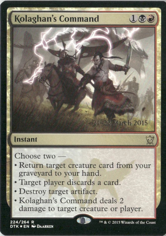 Scan Image | Kolaghan's Command - Prerelease Cards | [646F4FCC]