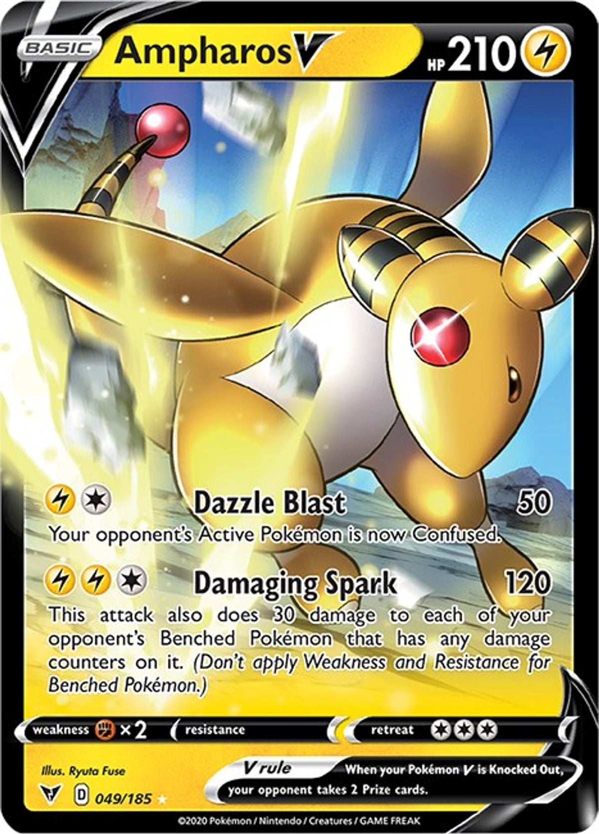 Ampharos V - SWSH04: Vivid Voltage