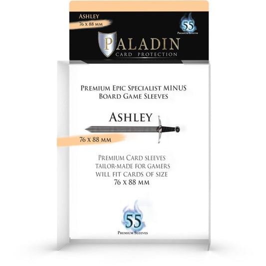 Paladin Clear Sleeves - Ashley (76mm X 88mm) (55 Sleeves Per Pack)