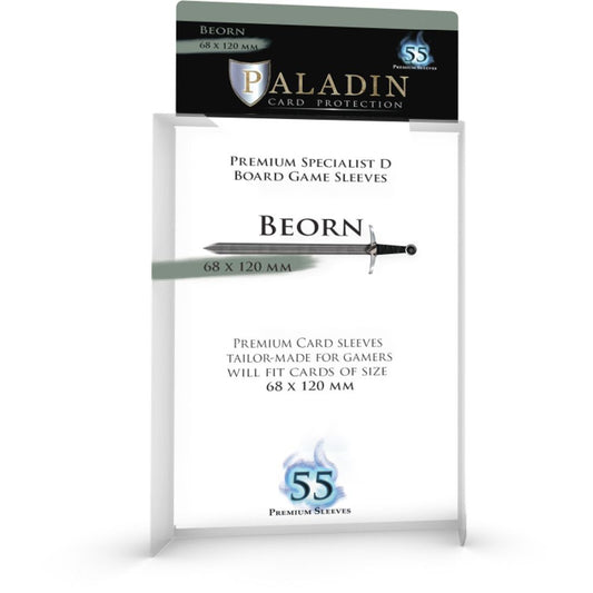 Paladin Clear Sleeves - Beorn (68mm X 120mm) (55 Sleeves Per Pack)