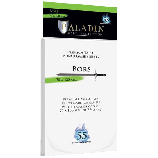 Paladin Clear Sleeves - Bors (70mm X 120mm) (55 Sleeves Per Pack)
