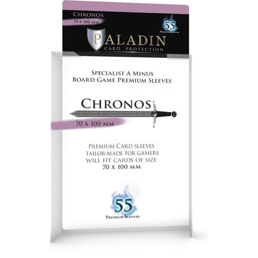 Paladin Clear Sleeves - Chronos (70mm X 100mm) (55 Sleeves Per Pack)