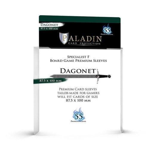 Paladin Clear Sleeves - Dagonet (87.5mm X 100mm) (55 Sleeves Per Pack)