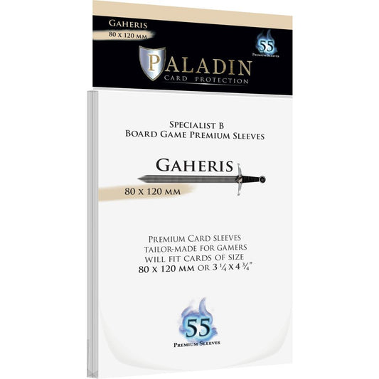 Paladin Clear Sleeves - Gaheris (80mm X 120mm) (55 Sleeves Per Pack)