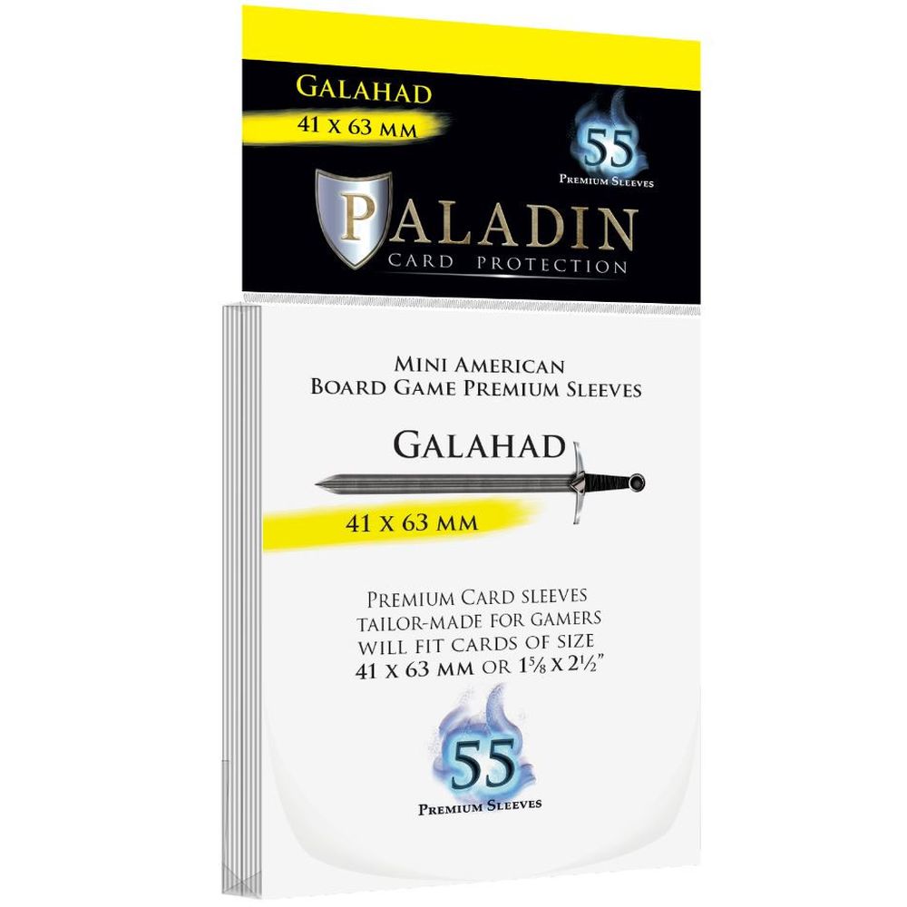 Paladin Clear Sleeves - Galahad (41mm X 63mm) (55 Sleeves Per Pack)