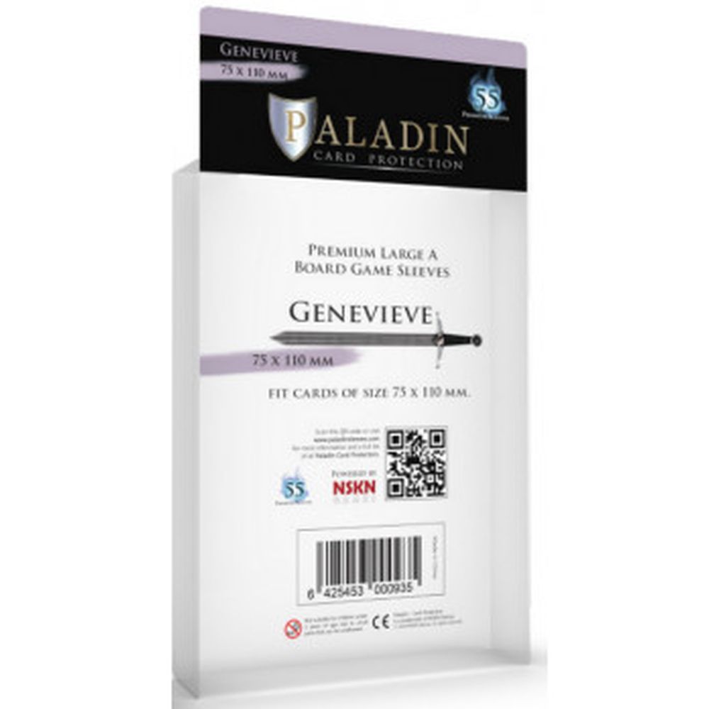 Paladin Clear Sleeves - Genevieve (75mm X 110mm) (55 Sleeves Per Pack)