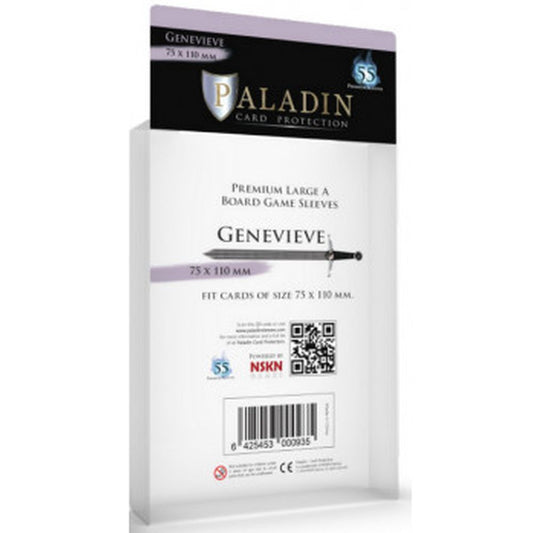 Paladin Clear Sleeves - Genevieve (75mm X 110mm) (55 Sleeves Per Pack)