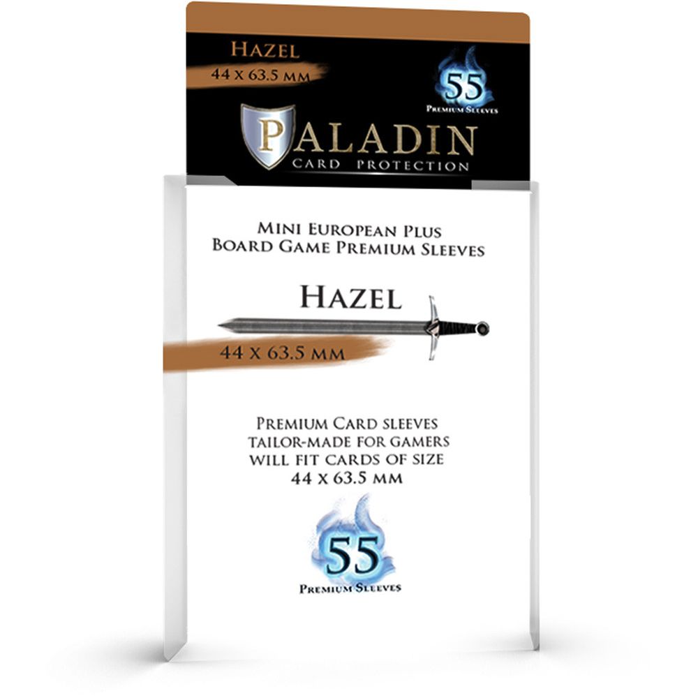 Paladin Clear Sleeves - Hazel (44mm X 63.5mm) (55 Sleeves Per Pack)