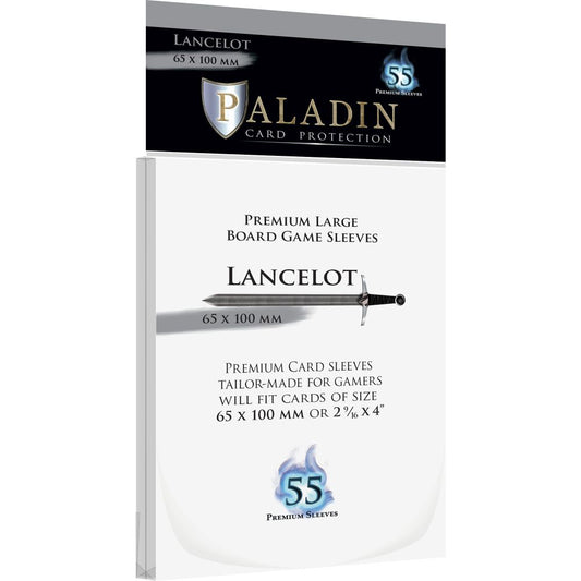 Paladin Clear Sleeves - Lancelot (65mm X 100mm) (55 Sleeves Per Pack)
