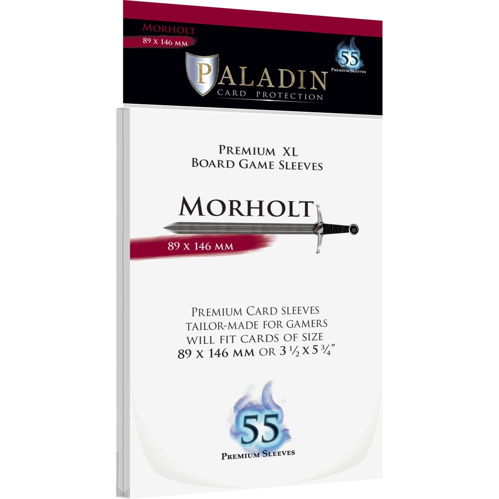 Paladin Clear Sleeves - Morholt (89mm X 146mm) (55 Sleeves Per Pack)