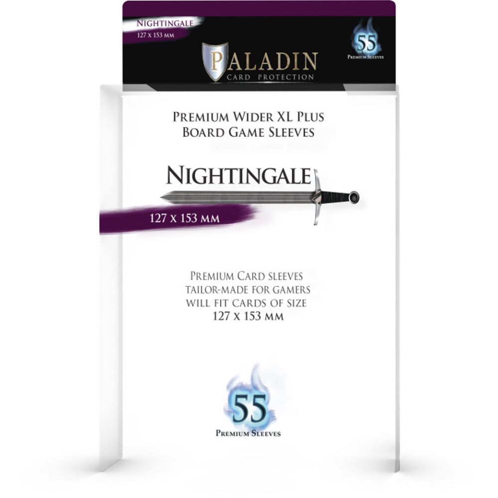 Paladin Clear Sleeves - Nightingale (127mm X 153mm) (55 Sleeves Per Pack)