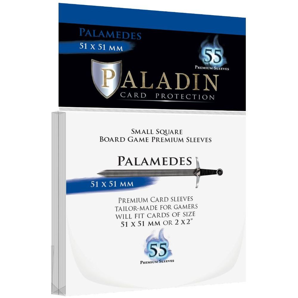 Paladin Clear Sleeves - Palamedes (51mm X 51mm) (55 Sleeves Per Pack)