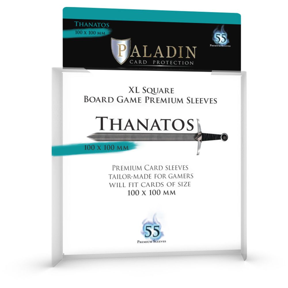 Paladin Clear Sleeves - Thanatos (100mm X 100mm) (55 Sleeves Per Pack)