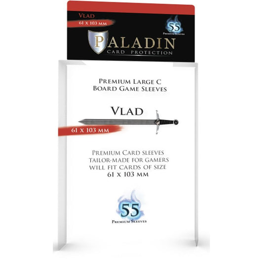 Paladin Clear Sleeves - Vlad (61mm X 103mm) (55 Sleeves Per Pack)