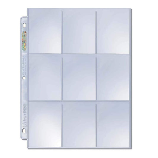 Ultra Pro: UP83663 9-Pocket Platinum Series Page for Standard Size Cards - AMZ Bundle 50-count pack