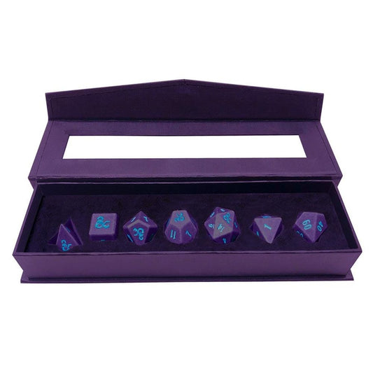 Ultra Pro: UP19860 Phandelver Campaign 7RPG Heavy Metal Dice "Royal Purple and Sky Blue" for D&D