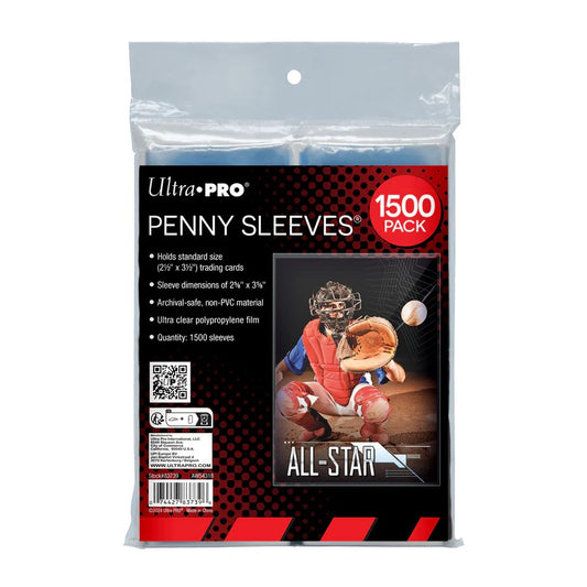 Ultra Pro: UP83739 Clear Sleeves - Standard Size Trading Cards - 2.5" x 3.5" (1500 ct retail pack)