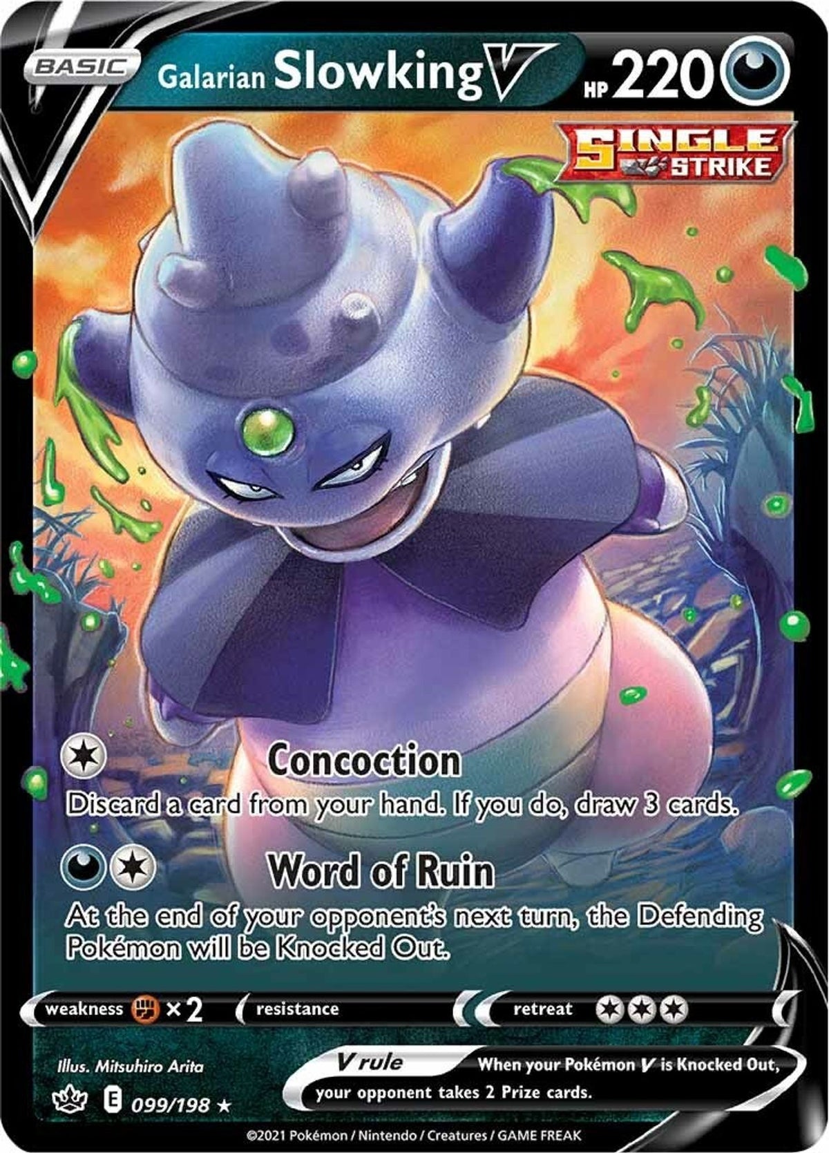 Galarian Slowking V - SWSH06: Chilling Reign