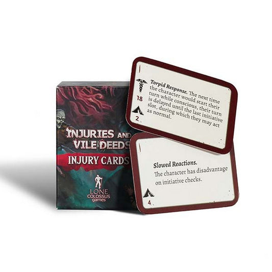 D&D 5e - Injuries & Vile Deeds PC Injury Reference Cards