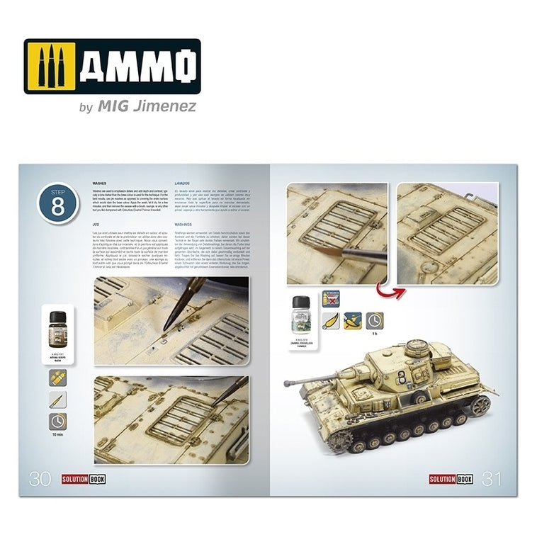 Ammo by MIG - Book - Solution Book 19 - How To Paint Wwii German D.A.K .Vehicles