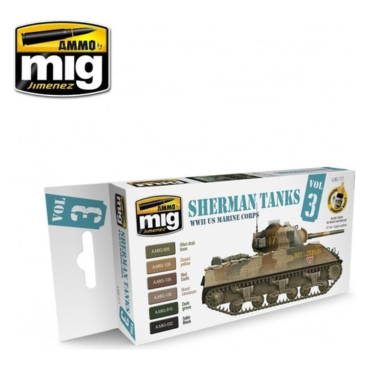 Ammo by MIG - Sets - Sherman Tanks Vol. 3 (Wwii Us Marine Corps) Set