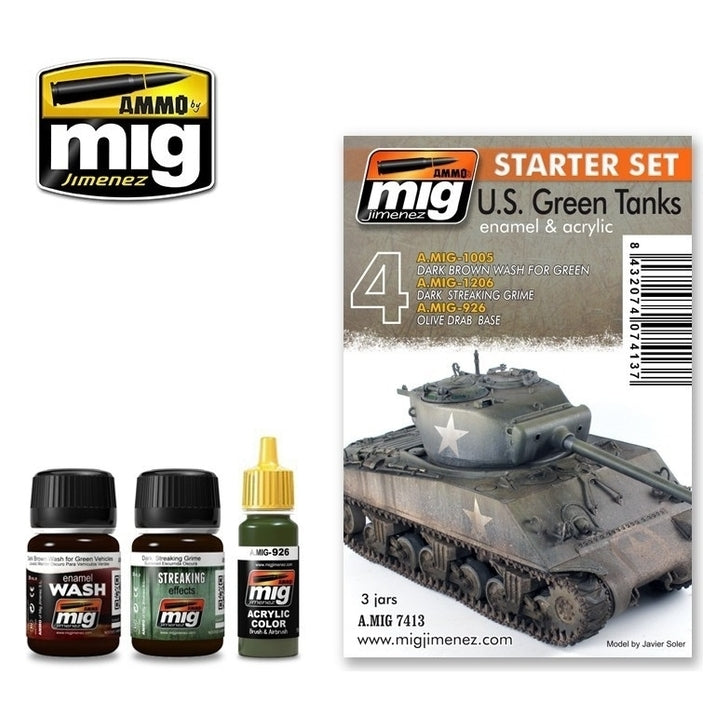Ammo by MIG - Weathering - Us Green Tanks Starter Set