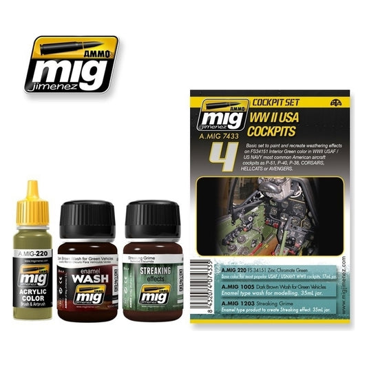 Ammo by MIG - Weathering - Wwii Usa Cockpits Set