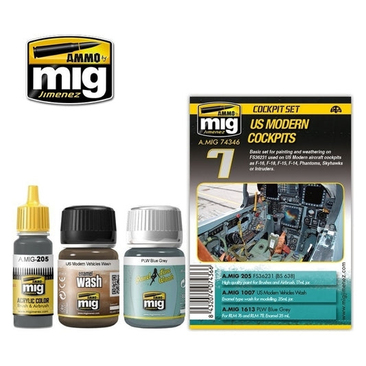 Ammo by MIG - Weathering - Us Modern Cockpits Set