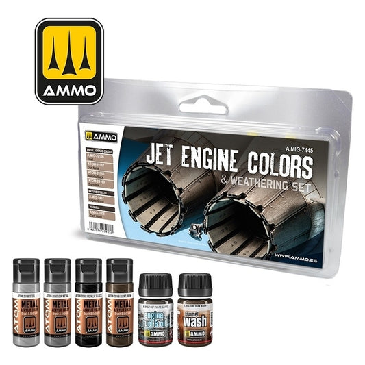 Ammo by MIG - Weathering - Jet Engines Colors & Weathering Set